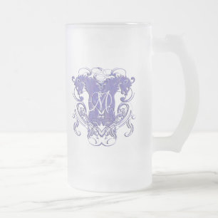 Caneca De Cerveja Vidro Jateado Casamento Renascentista Lion Rampant