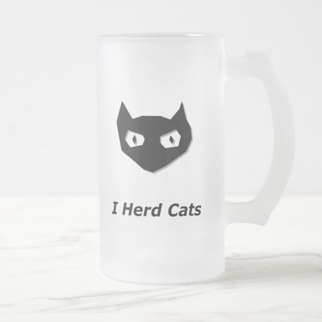 Caneca De Cerveja Vidro Jateado Cat Boo I Gente Gatos (Direita)