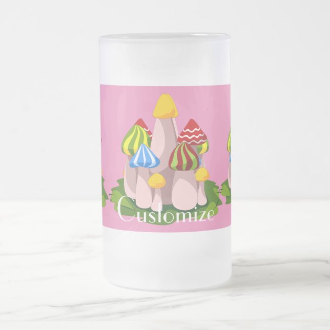 Caneca De Cerveja Vidro Jateado Catedral Magia de Cogumelos Thunder_Cove (Centro)