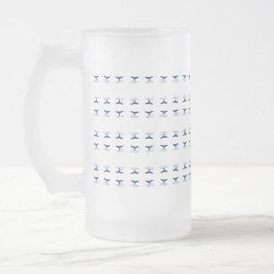 Caneca De Cerveja Vidro Jateado Cauda de Baleias