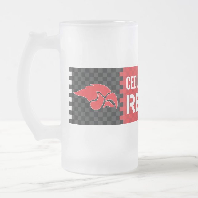 Caneca De Cerveja Vidro Jateado Cedar Primavera Red Hawks (Esquerda)