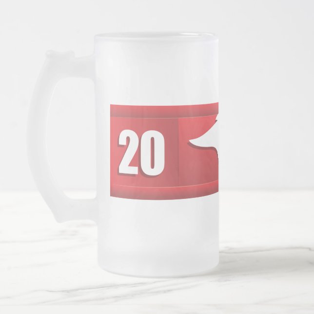Caneca De Cerveja Vidro Jateado Cedar Primavera Red Hawks #2 (Esquerda)