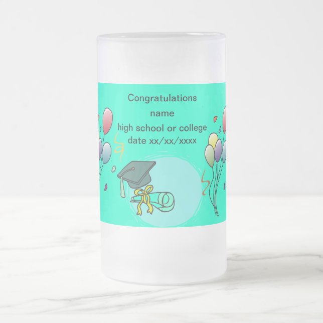 Caneca De Cerveja Vidro Jateado Celebrar com Balões - (Centro)