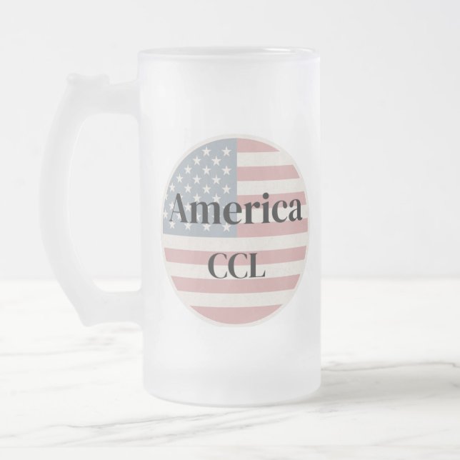 Caneca De Cerveja Vidro Jateado Celebrate America's 250th Anniversary (Esquerda)