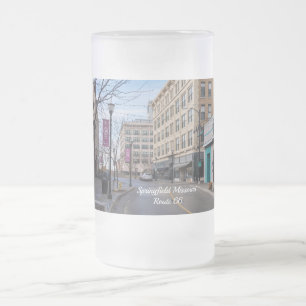 Caneca De Cerveja Vidro Jateado Centro Springfield Fosco Copo De Vidro
