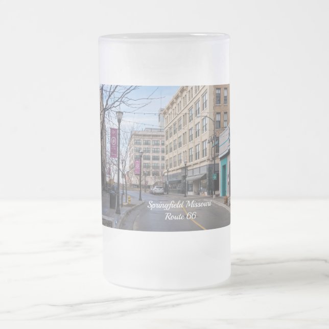Caneca De Cerveja Vidro Jateado Centro Springfield Fosco Copo De Vidro (Centro)