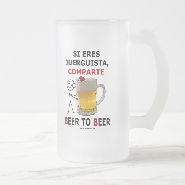 Caneca De Cerveja Vidro Jateado Cerveja 2 (Direita)