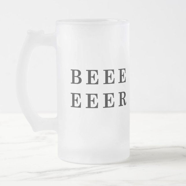 Caneca De Cerveja Vidro Jateado Cerveja, Beer ama design (Esquerda)