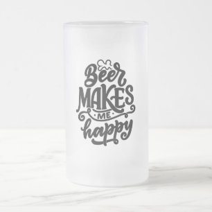 Caneca De Cerveja Vidro Jateado Cerveja Citada Típica Fosco Vidro