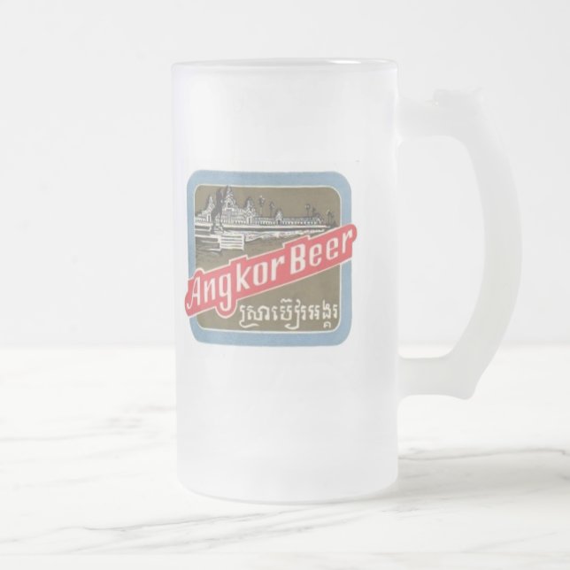 Caneca De Cerveja Vidro Jateado Cerveja de Angkor (Direita)