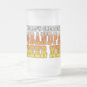 Caneca De Cerveja Vidro Jateado Cerveja do vovô dos mundos engraçados dos avôs 