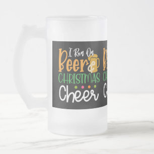 Caneca De Cerveja Vidro Jateado cerveja engraçada torcida de Natal