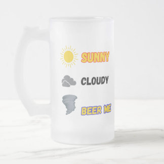 Caneca De Cerveja Vidro Jateado Cerveja Ensolarada Nublada Tempo Para Mim
