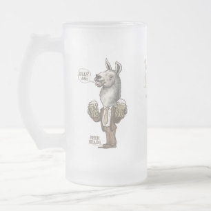 Caneca De Cerveja Vidro Jateado Cerveja mim lama por estúdios de Mudge