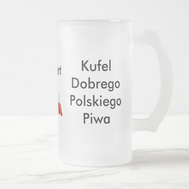 Caneca De Cerveja Vidro Jateado Cerveja Polonesa Beer Mug (Direita)