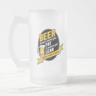 Caneca De Cerveja Vidro Jateado Cerveja Te Faz Levantar