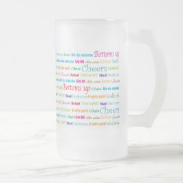 Caneca De Cerveja Vidro Jateado Cheers_Around o vidro de fosco alto do mundo