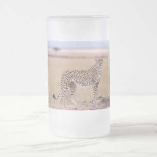 Caneca De Cerveja Vidro Jateado Cheetah