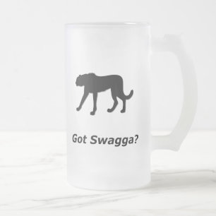Caneca De Cerveja Vidro Jateado Cheetah tem Swagga