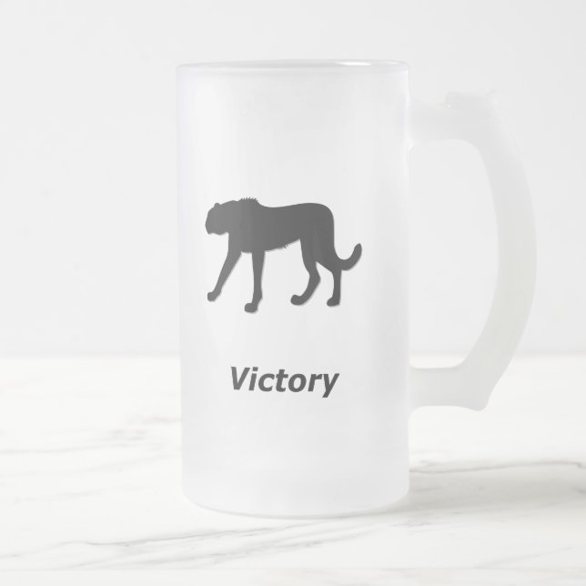 Caneca De Cerveja Vidro Jateado Cheetah Victory (Direita)