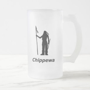 Caneca De Cerveja Vidro Jateado Chippewa indiano