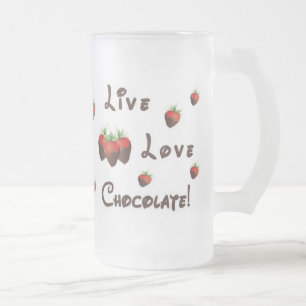 Caneca De Cerveja Vidro Jateado Chocolate vivo do amor