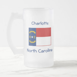 Caneca De Cerveja Vidro Jateado Cidade Mug do Mapa da Carolina do Norte