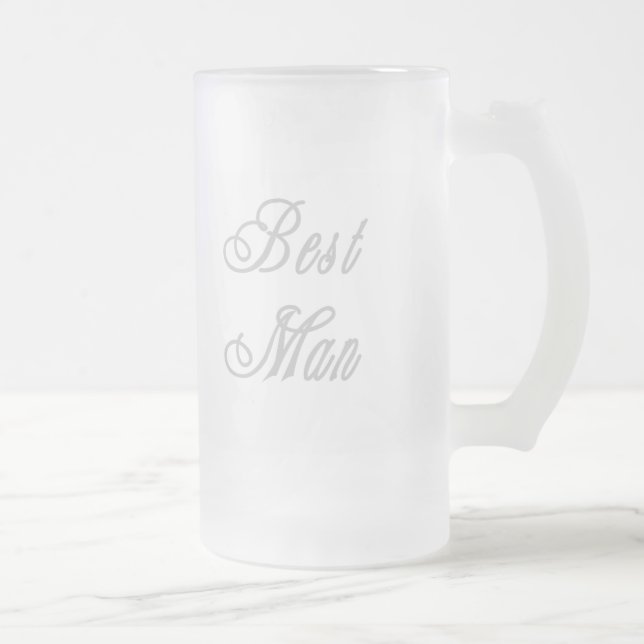 Caneca De Cerveja Vidro Jateado Cinzas elegantes do melhor homem (Direita)