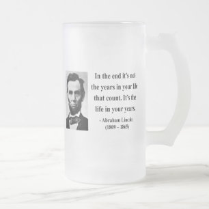Caneca De Cerveja Vidro Jateado Citações 2b de Abraham Lincoln
