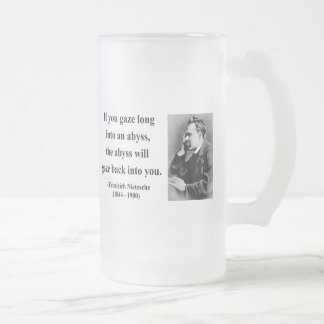 Caneca De Cerveja Vidro Jateado Citações 4b de Nietzsche