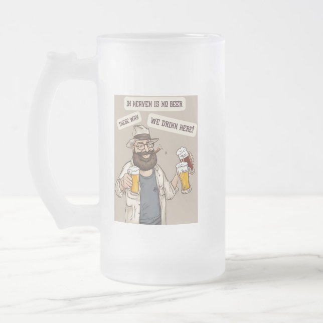 Caneca De Cerveja Vidro Jateado citações de cerveja (Esquerda)