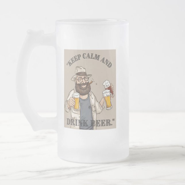 Caneca De Cerveja Vidro Jateado citações de cerveja (Esquerda)