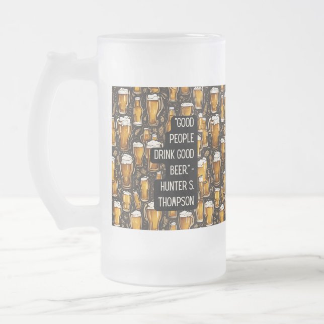 Caneca De Cerveja Vidro Jateado citas de cerveja (Esquerda)