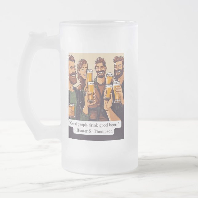 Caneca De Cerveja Vidro Jateado citas de cerveja (Esquerda)