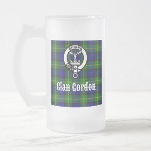 Caneca De Cerveja Vidro Jateado Clã Gordon Tartan Crest