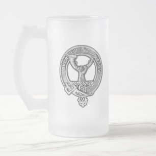 Caneca De Cerveja Vidro Jateado Clan Burns Crest