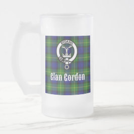 Caneca De Cerveja Vidro Jateado Clan Gordon Tartan Crest