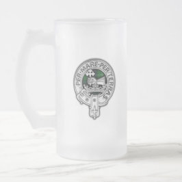 Caneca De Cerveja Vidro Jateado Clan MacDonald do Isles Crest & Tartan