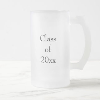 Caneca De Cerveja Vidro Jateado Classe de formando de Data e Nome de Personalizaçã