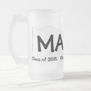 Caneca De Cerveja Vidro Jateado Classe de Mug de Graduação 2015