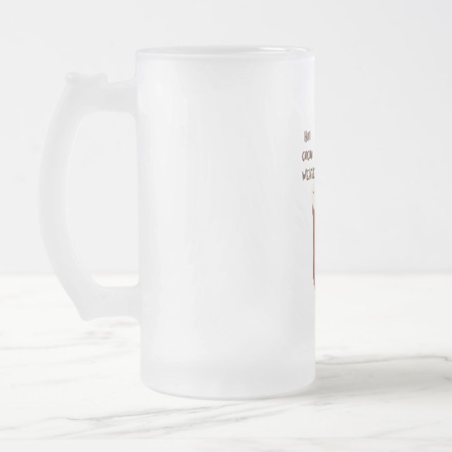 Caneca De Cerveja Vidro Jateado Clima quente com cacau (Esquerda)