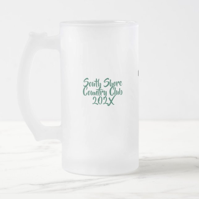 Caneca De Cerveja Vidro Jateado Clube de Golf Personalizado (Esquerda)
