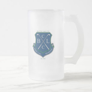 Caneca De Cerveja Vidro Jateado Clube preto do lago (canhoto)