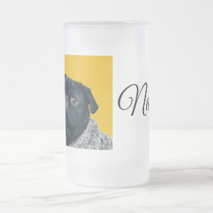 Caneca De Cerveja Vidro Jateado Cobertor personalizado com foto de animal colorido