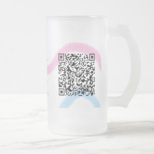 Caneca De Cerveja Vidro Jateado Código QR minimalista simples adicionar logotipo n