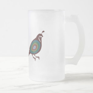 Caneca De Cerveja Vidro Jateado Codorniz