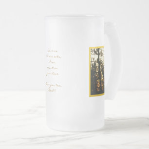 Caneca De Cerveja Vidro Jateado Com certeza que o Sol define a Fosco de vidro para