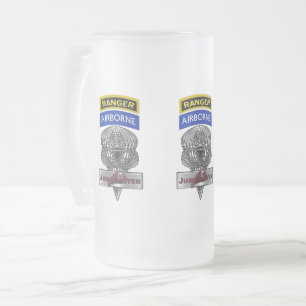 Caneca De Cerveja Vidro Jateado Comemorativo do Jumpmaster da Airborne Ranger