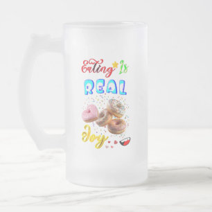 Caneca De Cerveja Vidro Jateado Comer Utensílios de Bar é uma Alegria Real