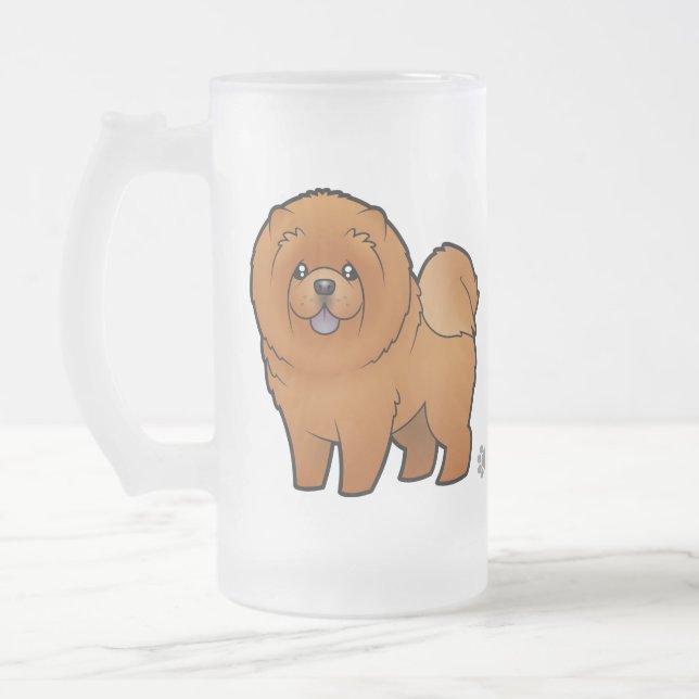 Caneca De Cerveja Vidro Jateado Comida de comida dos desenhos animados (Esquerda)
